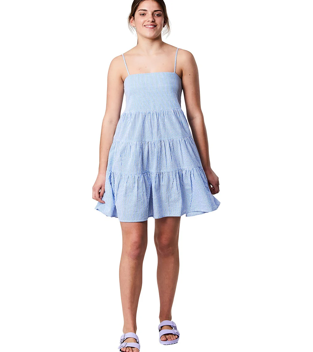 Snapper Rock Girls' Cornflower Stripe Beach Dress (Little Kid, Big Kid) - Image 3