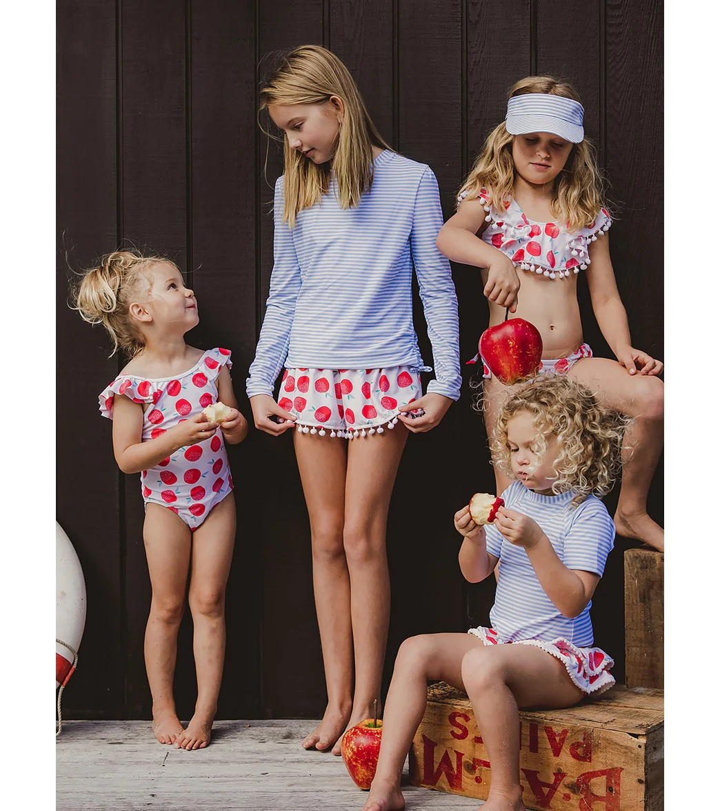 Snapper Rock Girls' Cornflower Stripe Long Sleeve Rashguard (Toddler, Little Kid, Big Kid) - Image 5