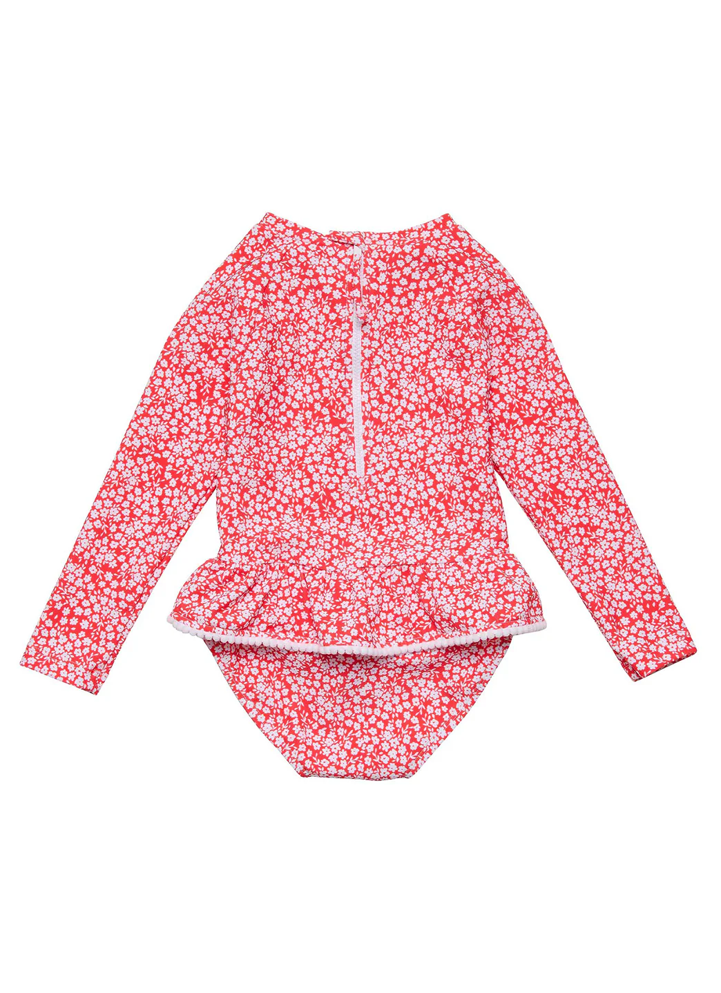 Snapper Rock Girls' Ditsy Bloom Long Sleeve One Piece Skirt Surf Suit (Baby, Toddler) - Image 4