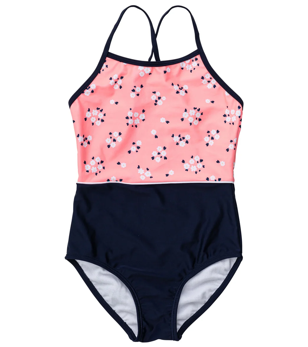Snapper Rock Girls' Ditsy Coral Classic Crossback Swimsuit (Toddler, Little Kid, Big Kid) - Image 8