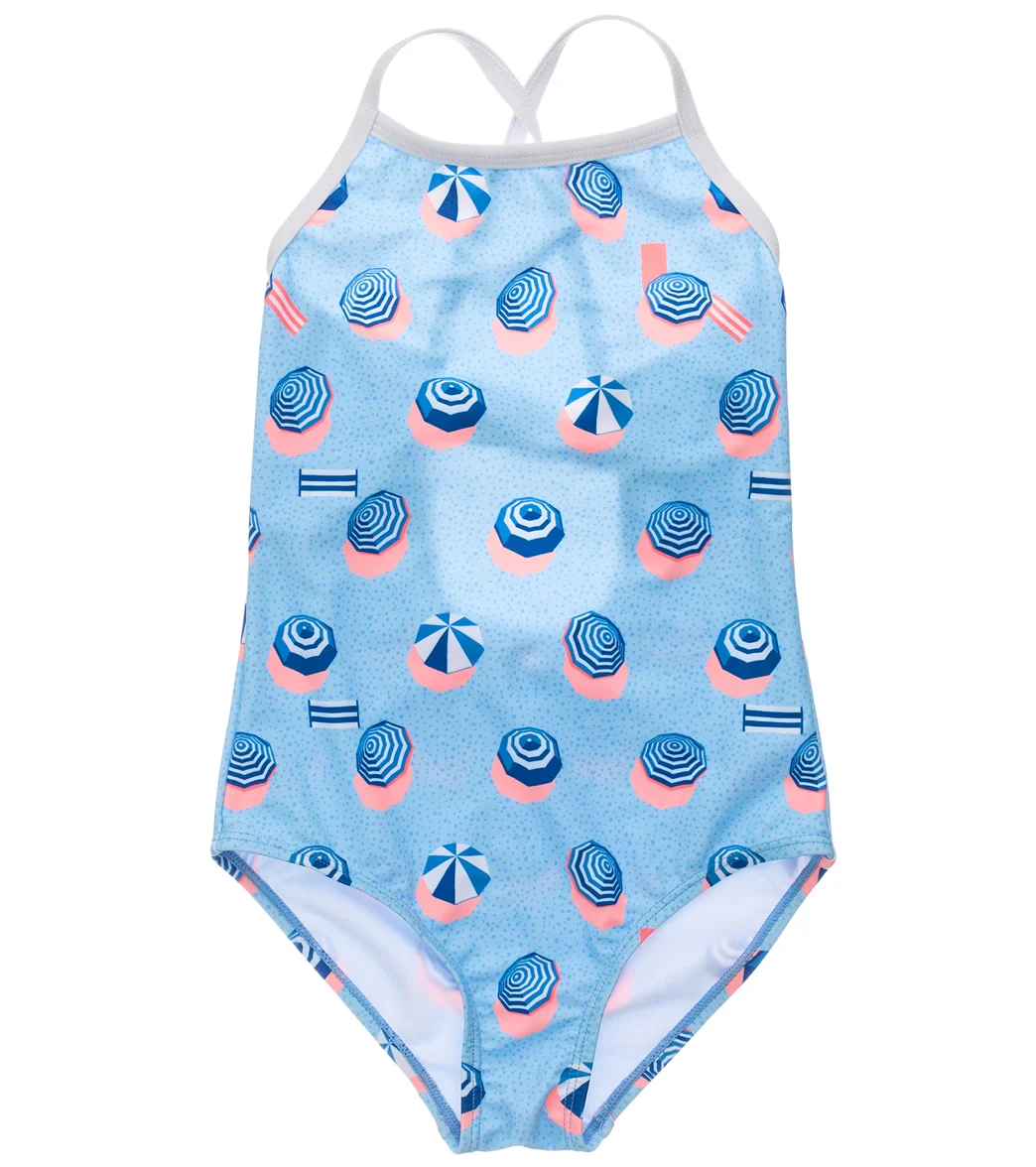 Snapper Rock Girls' French Riviera X Back Tie One Piece Swimsuit (Little Kid, Big Kid)
