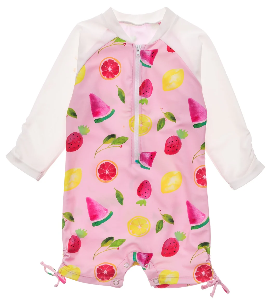 Snapper Rock Girls' Fruit Fiesta Long Sleeve Sunsuit (Baby) - Image 5