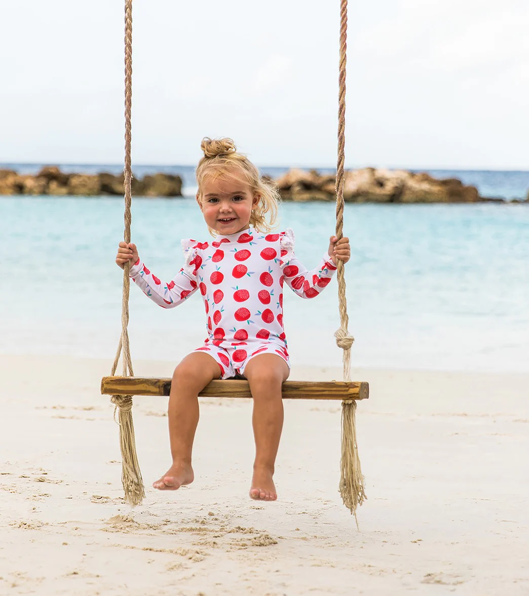 Snapper Rock Girls' Juicy Fruit Long Sleeve One Piece Swimsuit (Baby) - Image 5