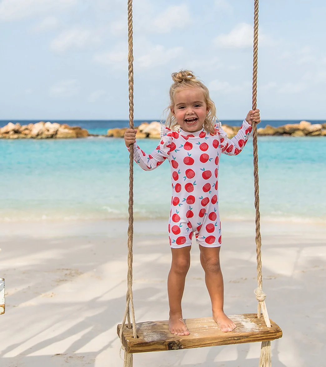 Snapper Rock Girls' Juicy Fruit Long Sleeve One Piece Swimsuit (Baby) - Image 6