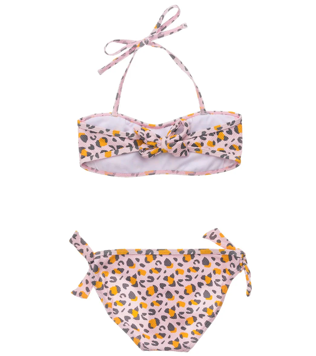 Snapper Rock Girls' Leopard Love Two Piece Bandeau Bikini Set (Toddler, Little Kid, Big Kid) - Image 2