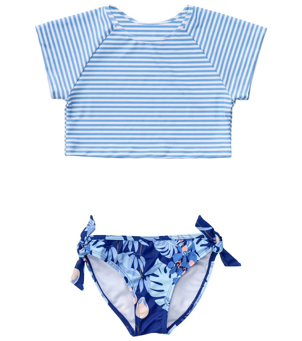Snapper Rock Girls' Mango Tango Sustainable Crop SS Rash Top Set (Little Kid, Big Kid) - Image 9