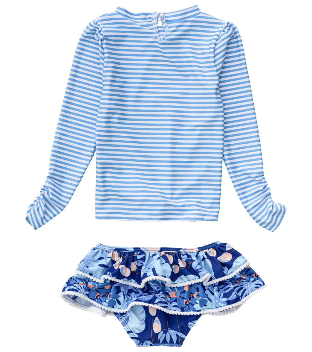 Snapper Rock Girls' Mango Tango Sustainable LS Ruffle Set (Baby, Toddler, Little Kid) - Image 2