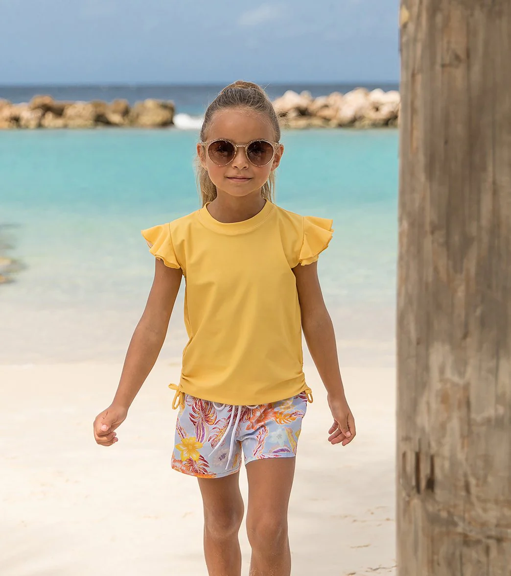 Snapper Rock Girls' Marigold Flutter Sleeve Rashguard (Toddler, Little Kid, Big Kid) - Image 3