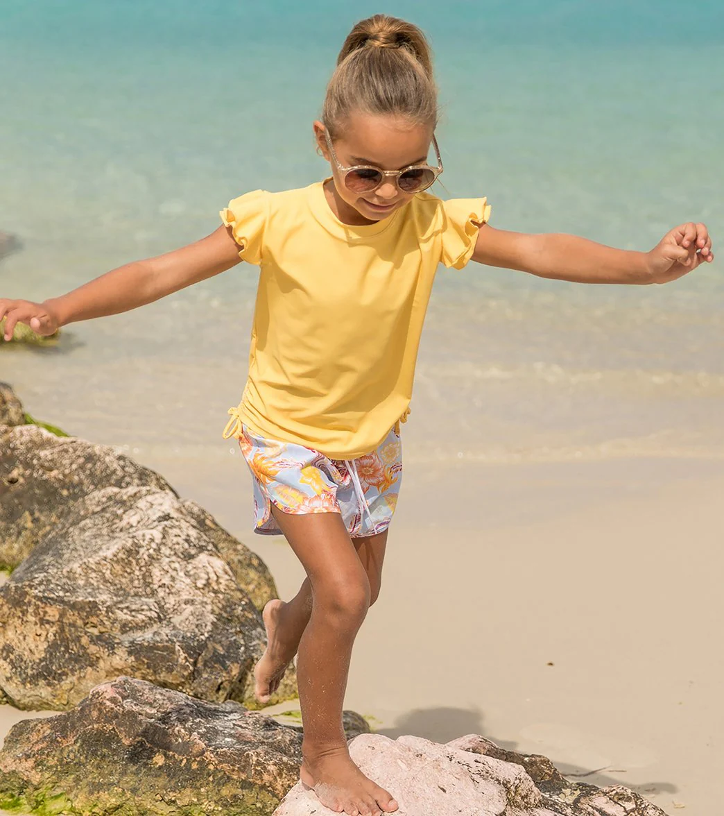 Snapper Rock Girls' Marigold Flutter Sleeve Rashguard (Toddler, Little Kid, Big Kid) - Image 4