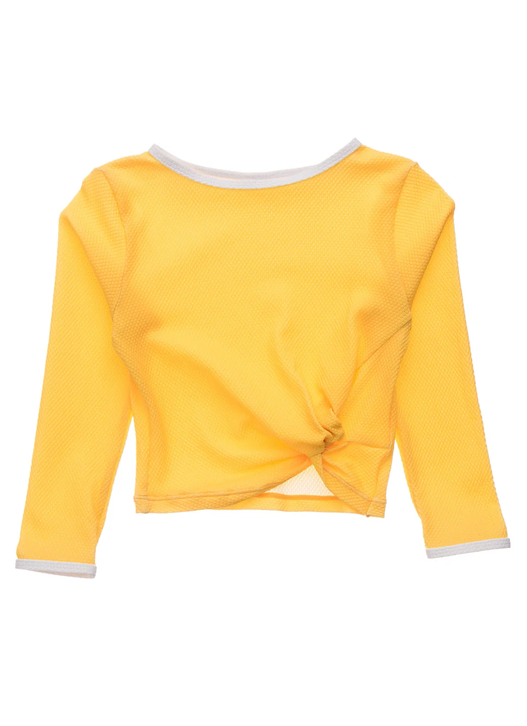Snapper Rock Girls' Marigold Long Sleeve Wrap Rash Guard Crop Top (Big Kid)