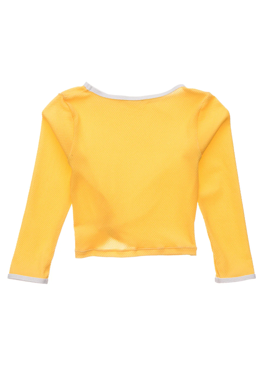 Snapper Rock Girls' Marigold Long Sleeve Wrap Rash Guard Crop Top (Big Kid) - Image 2