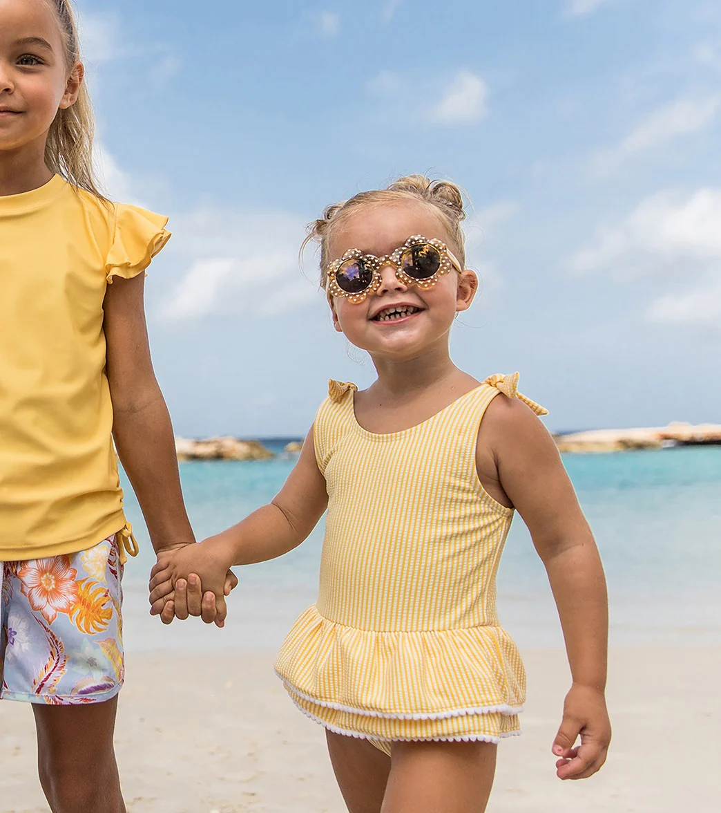 Snapper Rock Girls' Marigold Stripe Skirt One Piece Swimsuit (Baby, Toddler, Little Kid) - Image 4