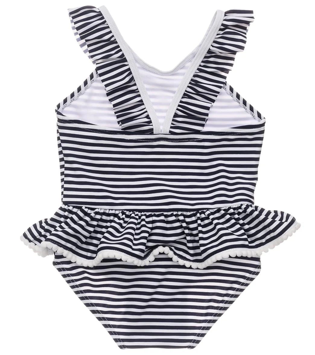 Snapper Rock Girls' Nautical Stripe One Piece Skirt Swimsuit (Baby, Toddler) - Image 2