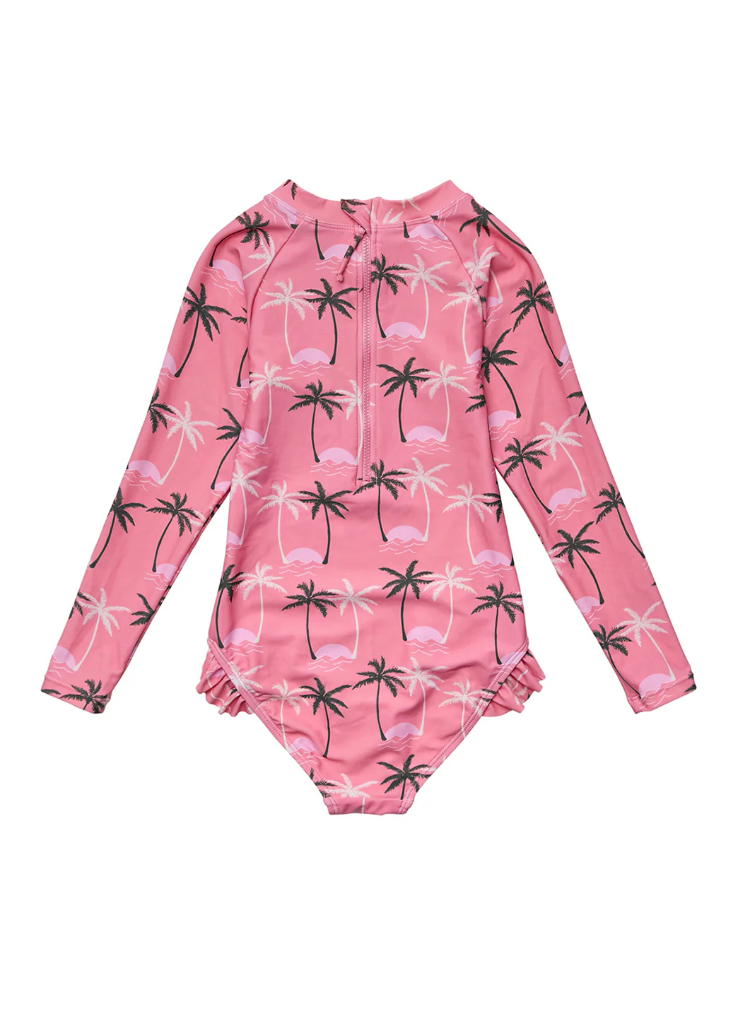 Snapper Rock Girls' Palm Paradise Long Sleeve One Piece Swimsuit (Toddler, Little Kid, Big Kid) - Image 2