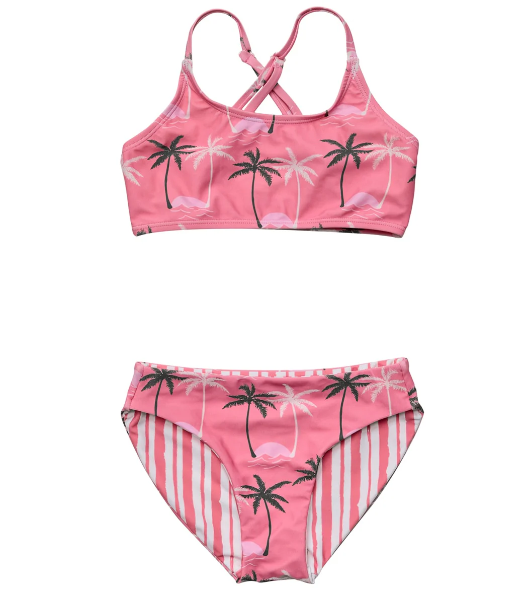 Snapper Rock Girls' Palm Paradise Reversible X Back Two Piece Bikini Set (Little Kid, Big Kid) - Image 10