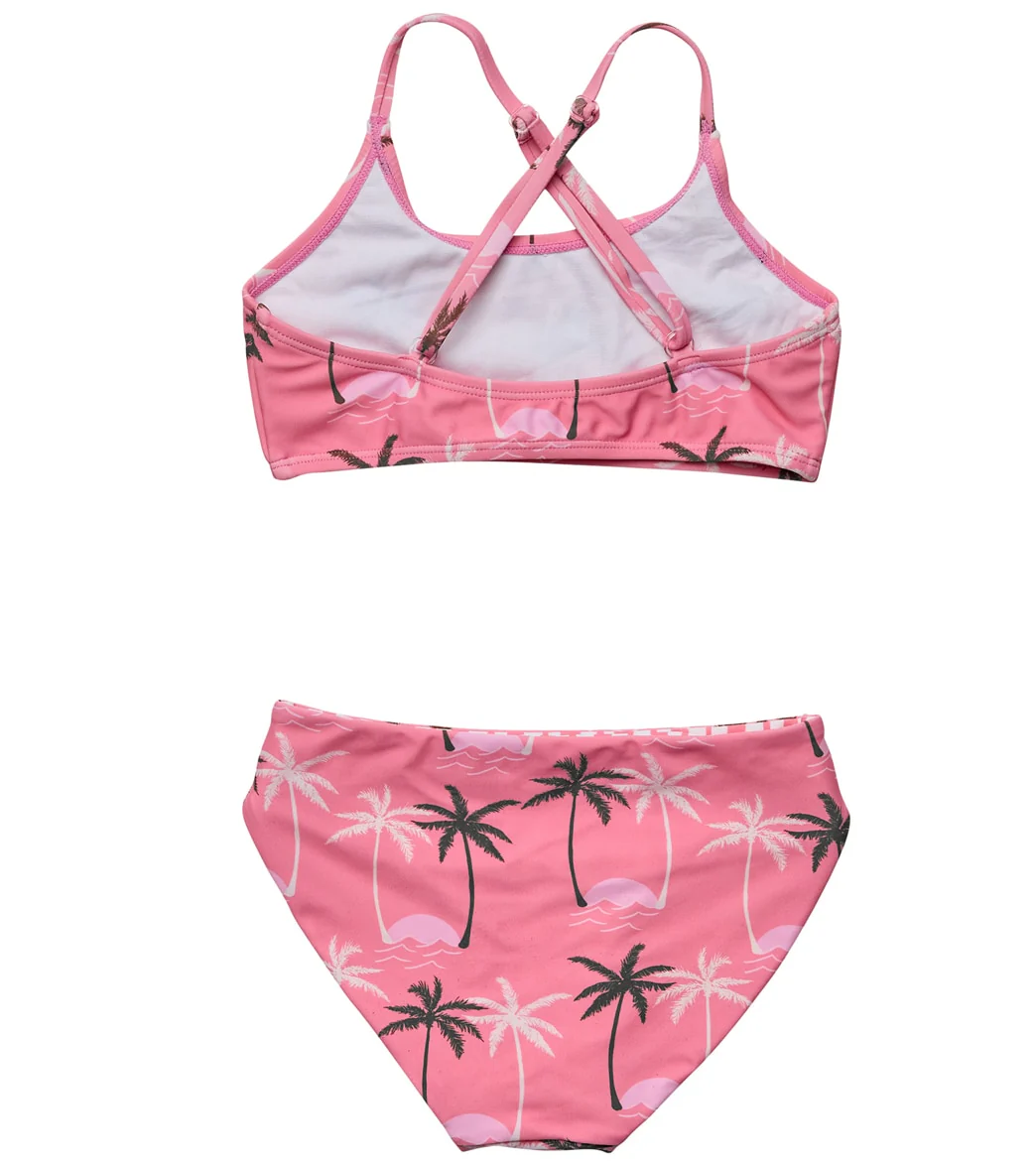 Snapper Rock Girls' Palm Paradise Reversible X Back Two Piece Bikini Set (Little Kid, Big Kid) - Image 2