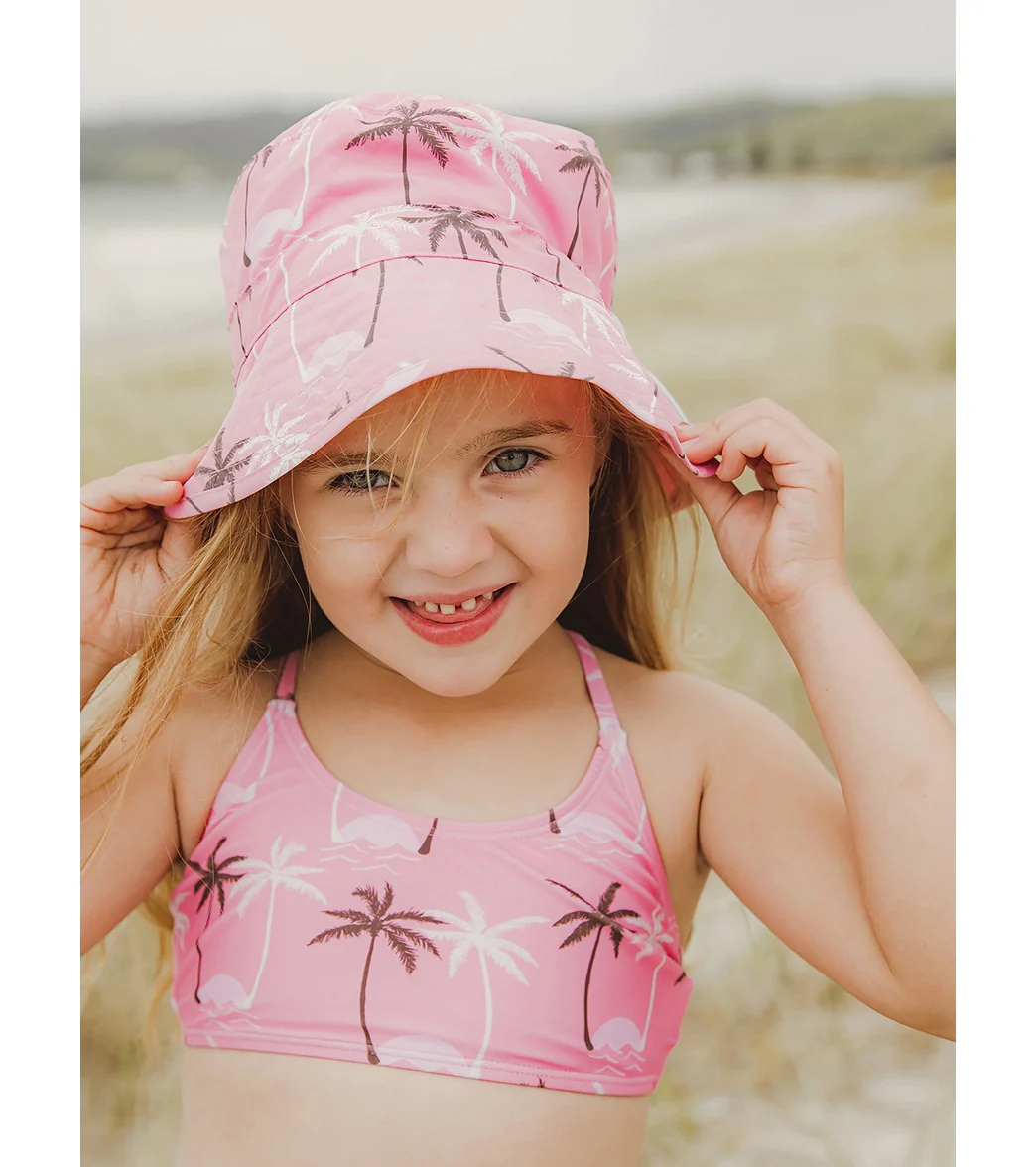 Snapper Rock Girls' Palm Paradise Reversible X Back Two Piece Bikini Set (Little Kid, Big Kid) - Image 3