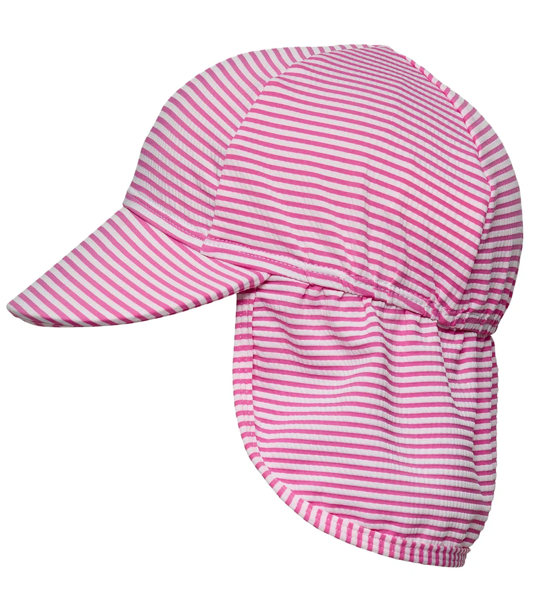 Snapper Rock Girls' Raspberry Stripe Floating Flap Hat - Image 5