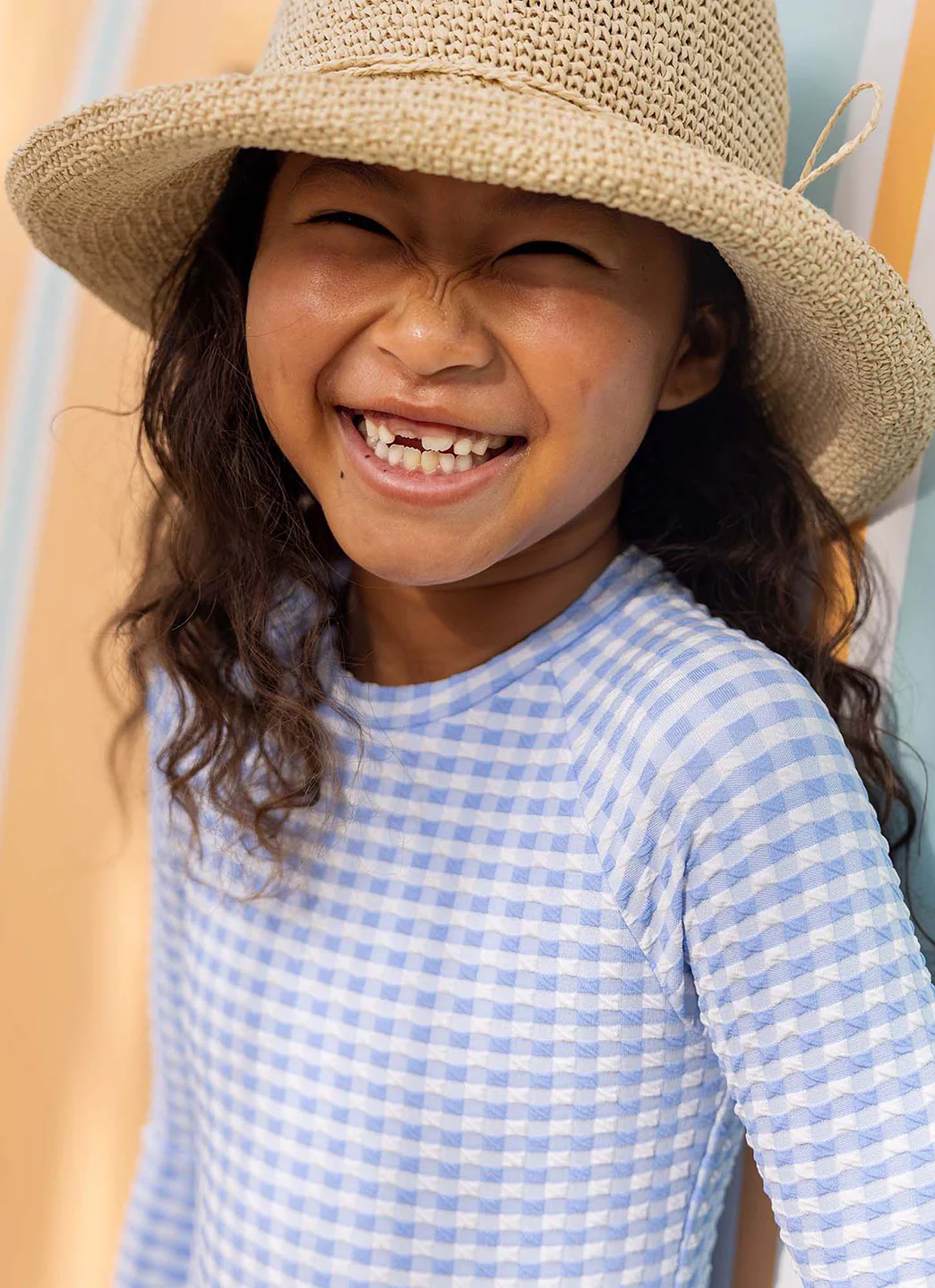 Snapper Rock Girls' Seaside Gingham One Piece Surf Suit (Toddler, Little Kid) - Image 8
