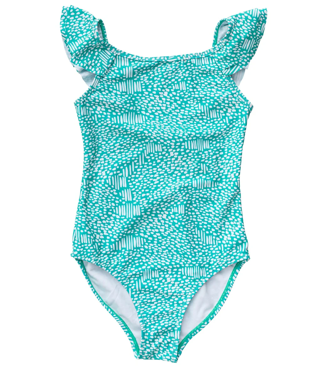 Snapper Rock Girls' Spearmint Spot Flutter Swimsuit (Toddler, Little Kid, Big Kid) - Image 8