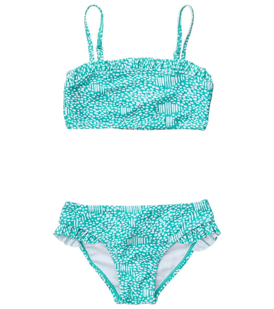 Snapper Rock Girls' Spearmint Spot Frilled Bandeau Bikini Set (Toddler, Little Kid, Big Kid) - Image 10