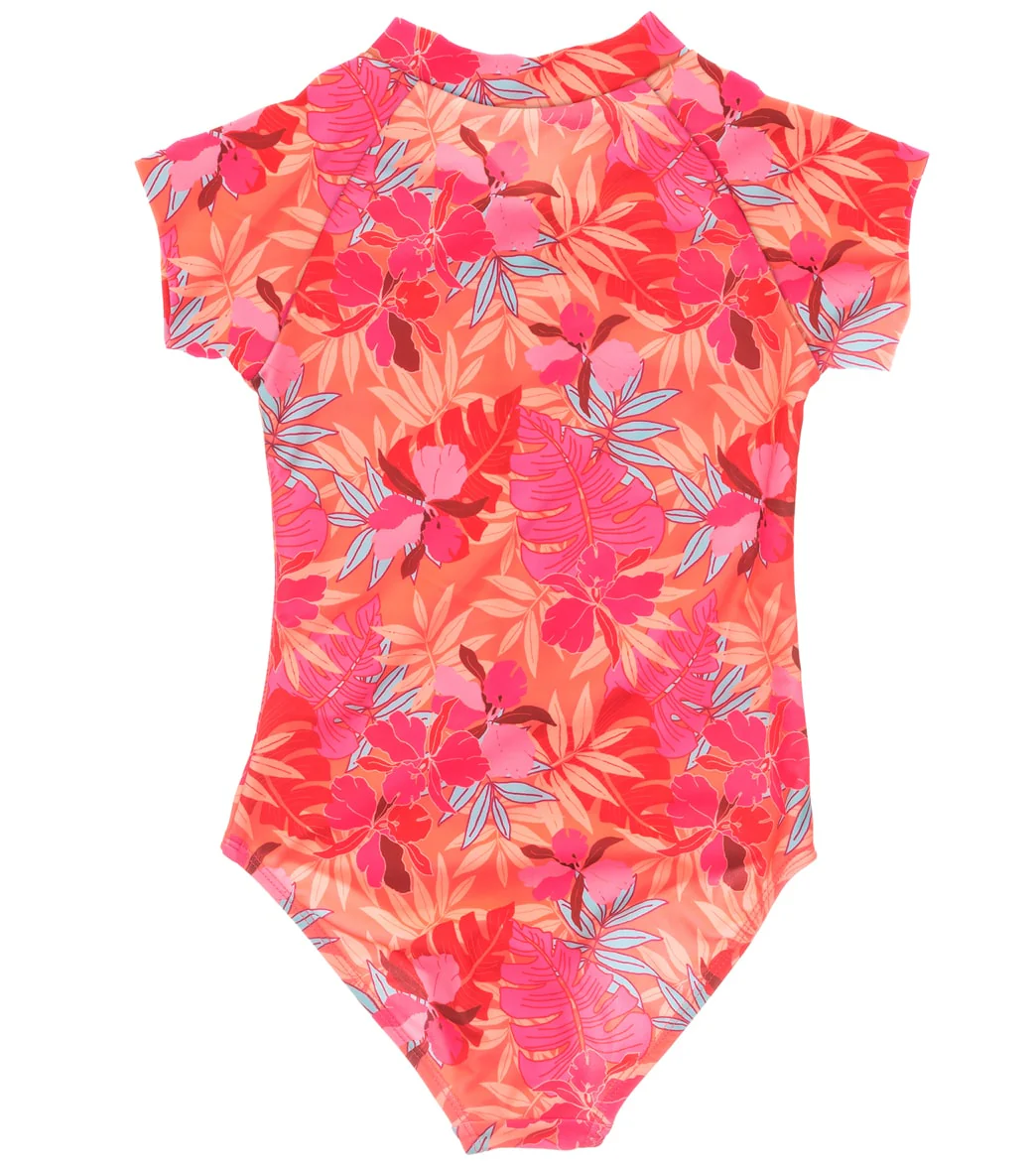 Snapper Rock Girls' Tropical Punch Short Sleeve One Piece Surf Suit (Toddler, Little Kid, Big Kid) - Image 2