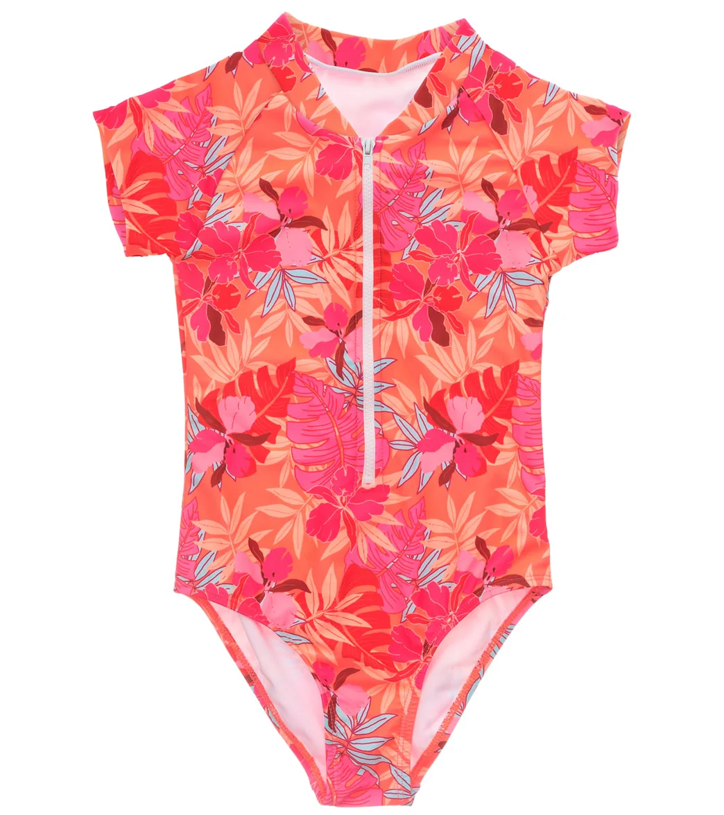 Snapper Rock Girls' Tropical Punch Short Sleeve One Piece Surf Suit (Toddler, Little Kid, Big Kid) - Image 6