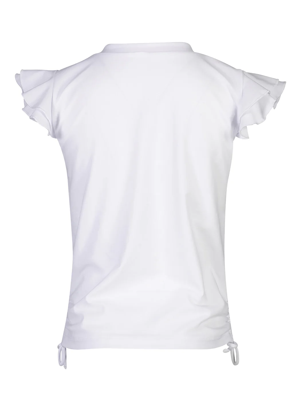 Snapper Rock Girls' White Flutter Short Sleeve Rash Guard (Baby, Toddler, Little Kid, Big Kid) - Image 2