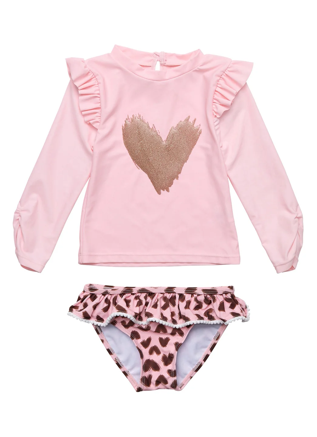 Snapper Rock Girls' Wild Love Long Sleeve Rash Guard Set (Baby, Toddler, Little Kid) - Image 7
