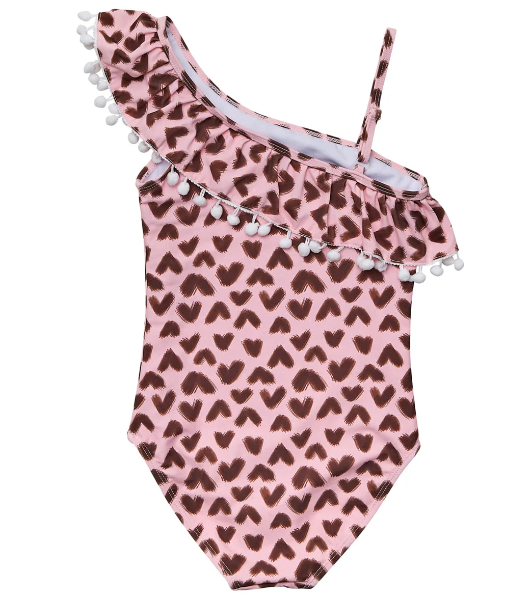 Snapper Rock Girls' Wild Love One Shoulder One Piece Swimsuit (Toddler, Little Kid, Big Kid) - Image 2
