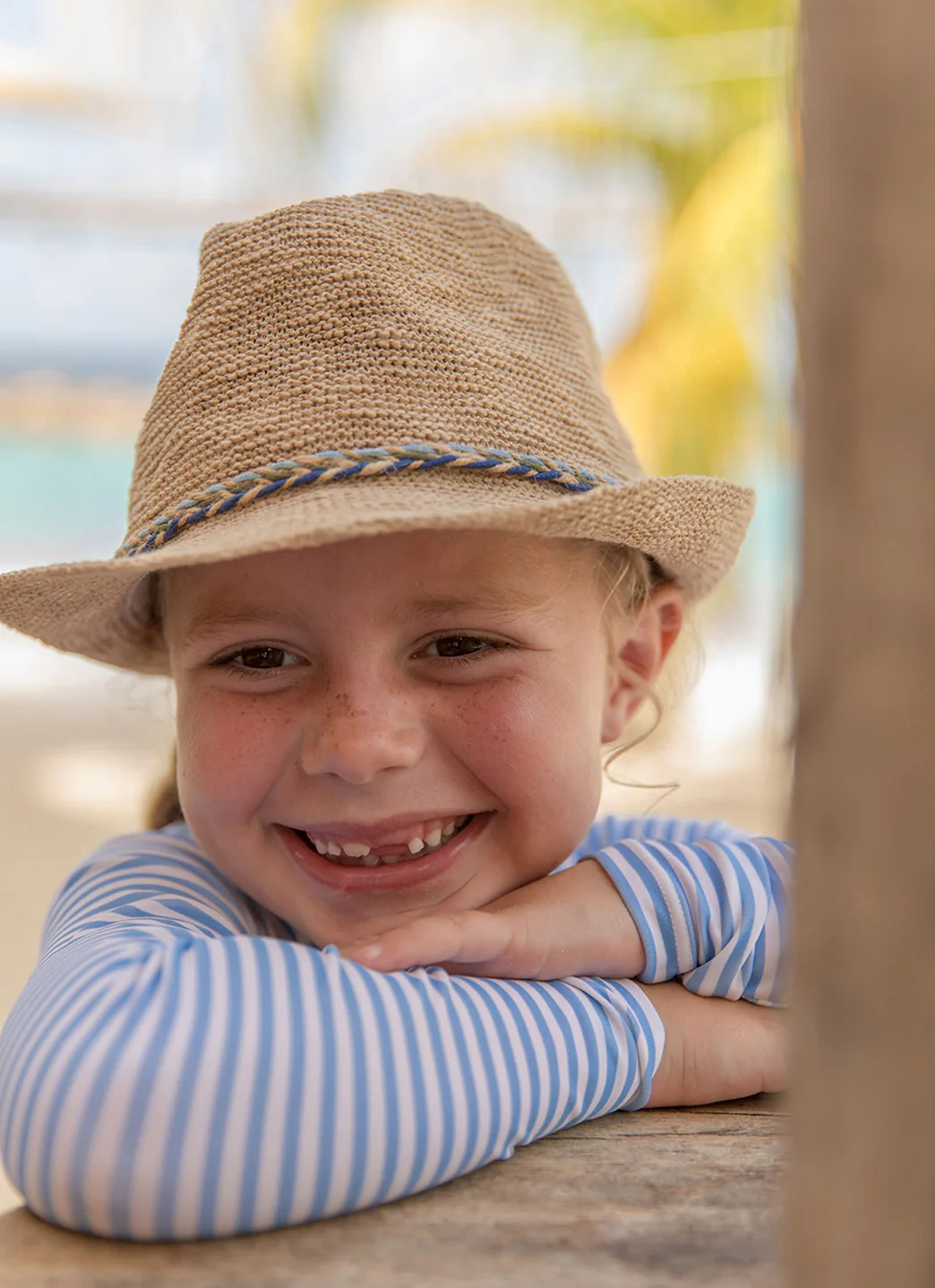 Snapper Rock Kids' Braid Fedora Hat - Image 2