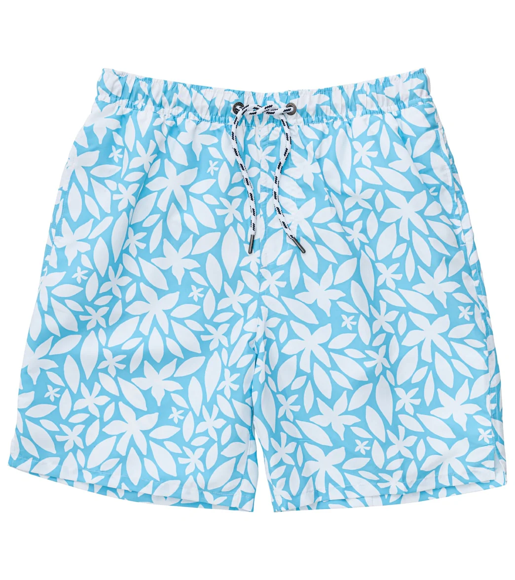 Snapper Rock Men's Aqua Bloom Swim Trunks - Image 6