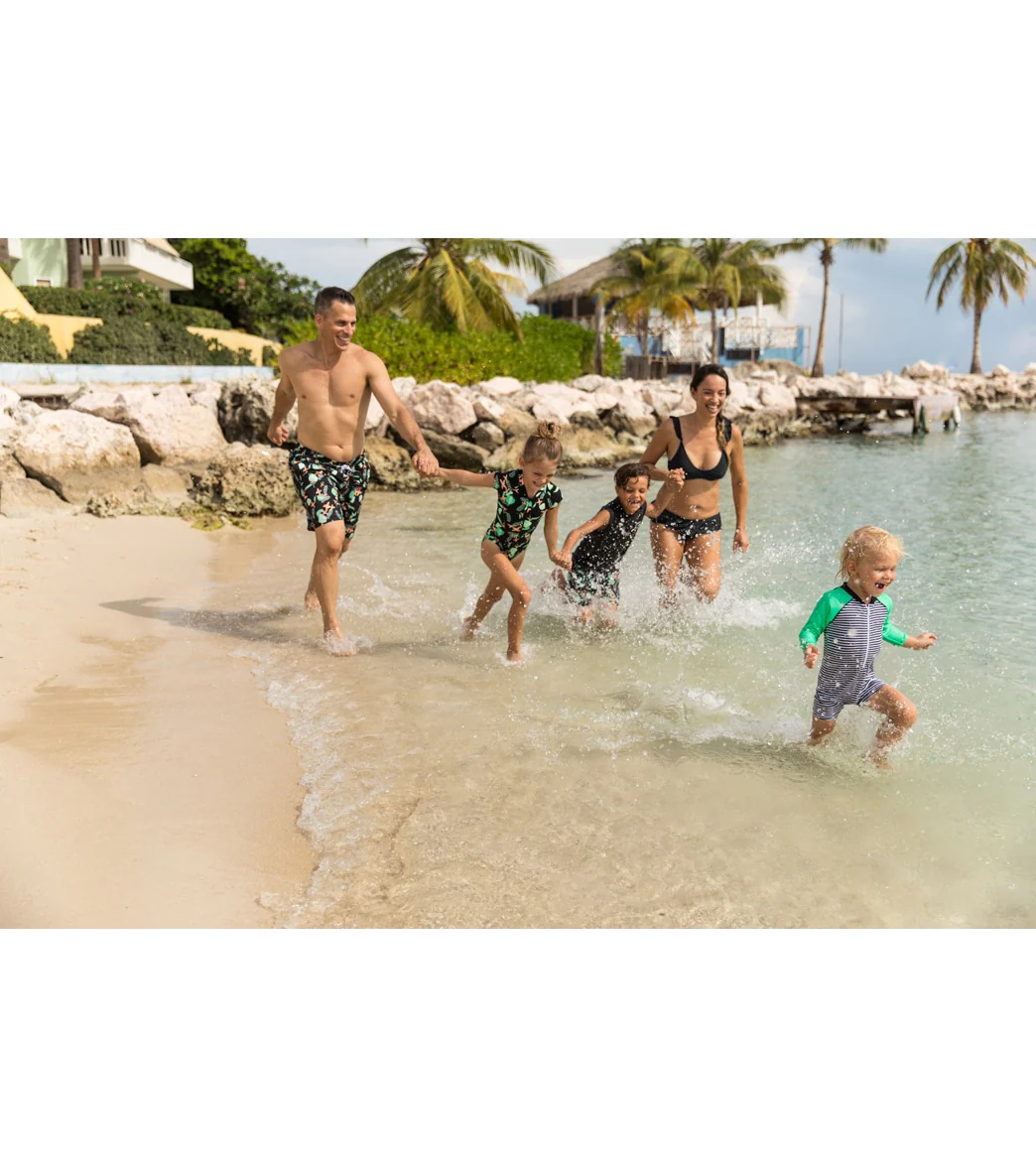Snapper Rock Men's Neon Rainforest Swim Trunks - Image 3