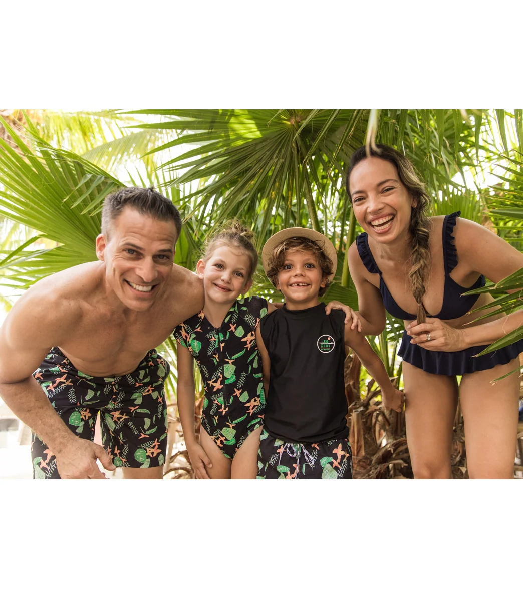 Snapper Rock Men's Neon Rainforest Swim Trunks - Image 4