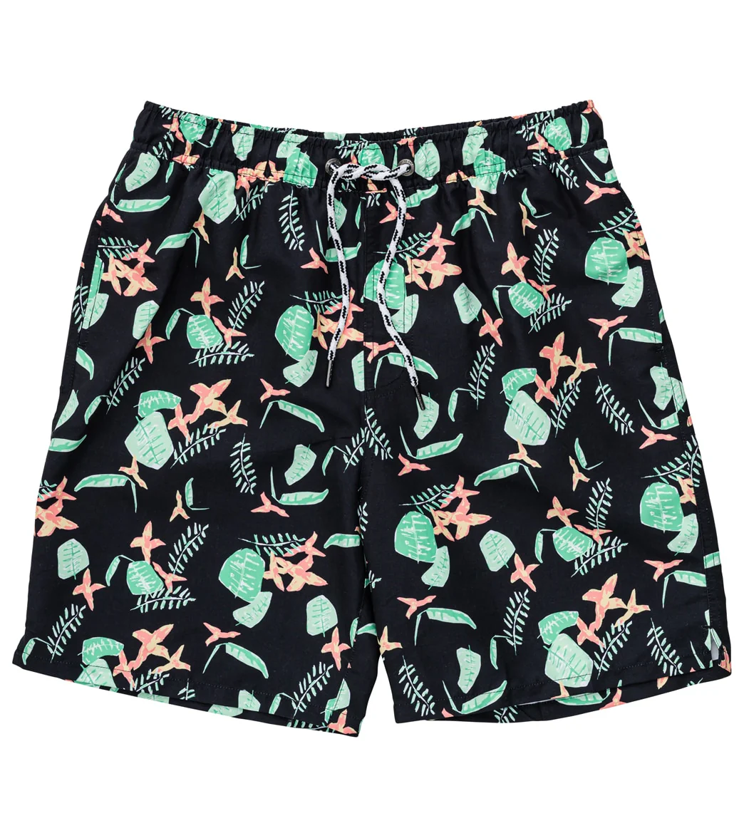 Snapper Rock Men's Neon Rainforest Swim Trunks - Image 7