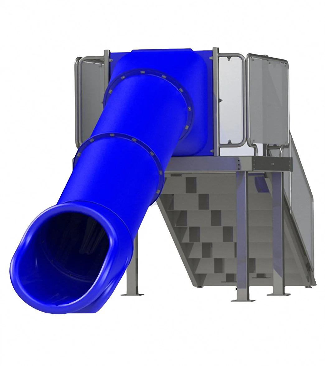 Spectrum Single Flume Angled Left Hand Stairs Pool Slide