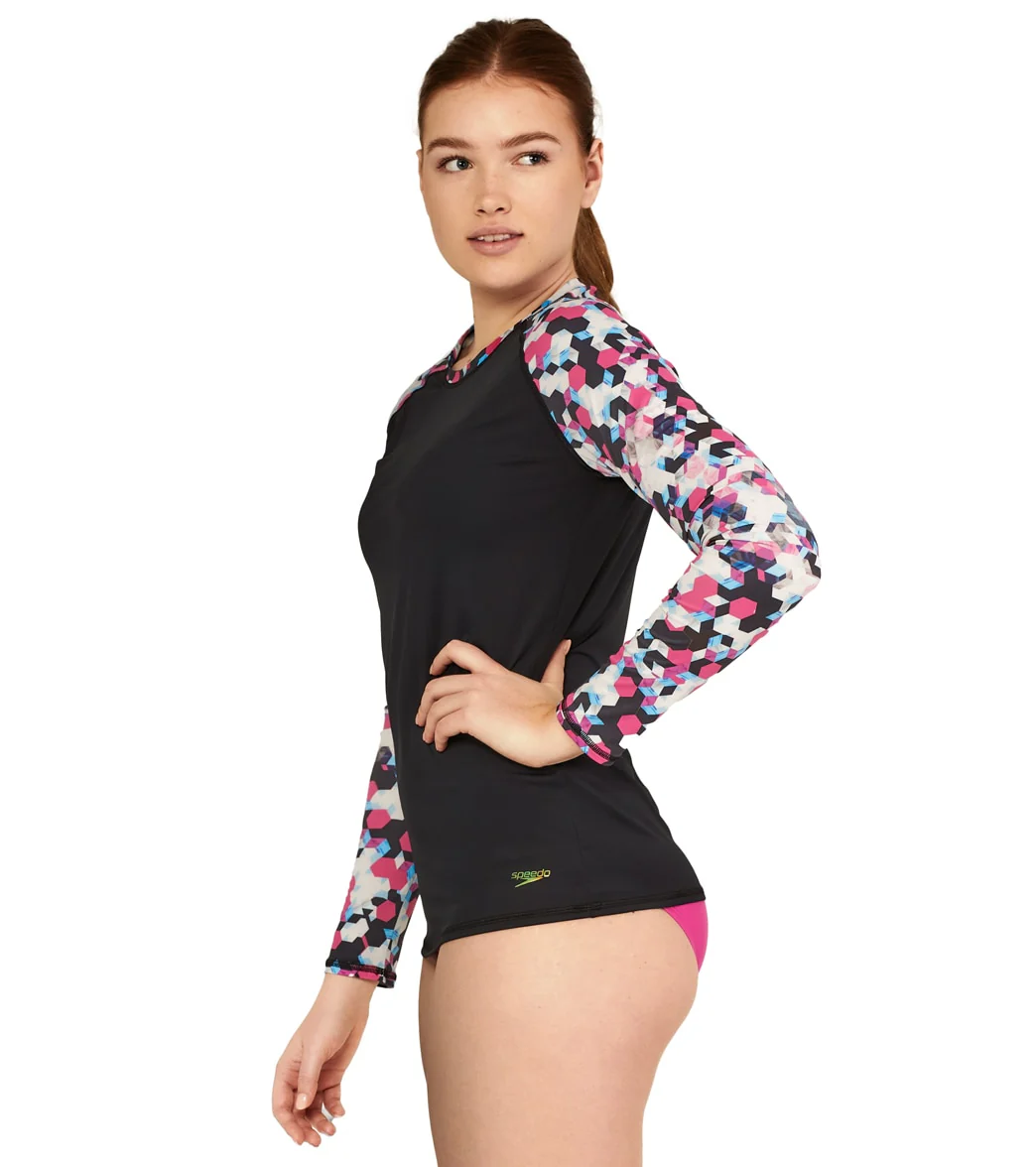 Speedo Active Women's Long Sleeve Printed Rashguard - Image 13