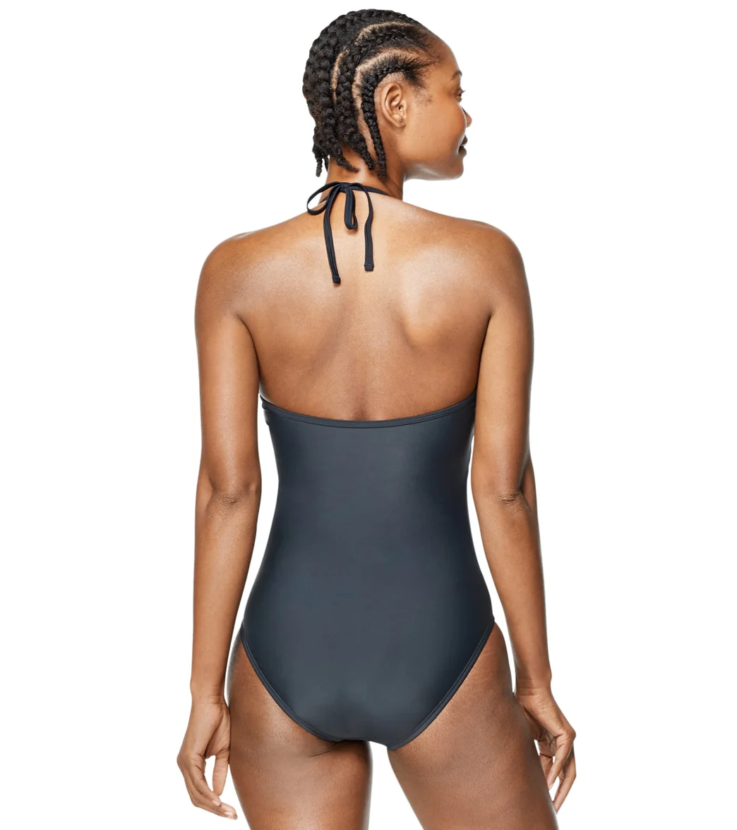 Speedo Active Women's V-Neck Halter One Piece Swimsuit - Image 3