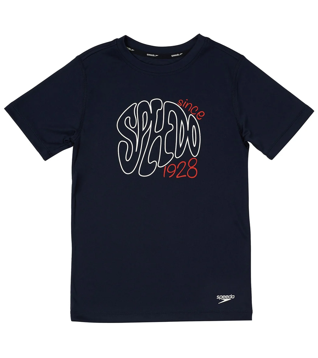 Speedo Boy's Short Sleeve Graphic Swim Shirt (Little Kid, Big Kid) - Image 4