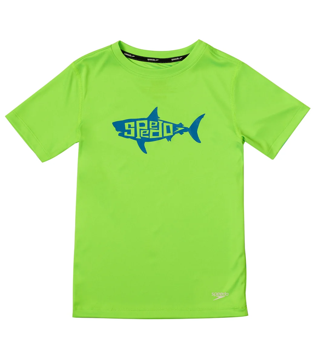 Speedo Boy's Short Sleeve Graphic Swim Shirt (Little Kid, Big Kid) - Image 7