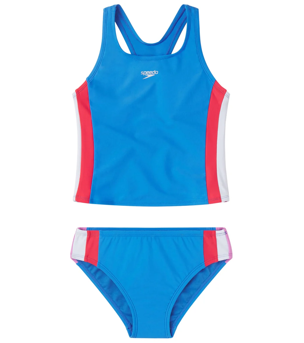 Speedo Girls' Colorblock Two Piece Tankini Set (Big Kid) - Image 5