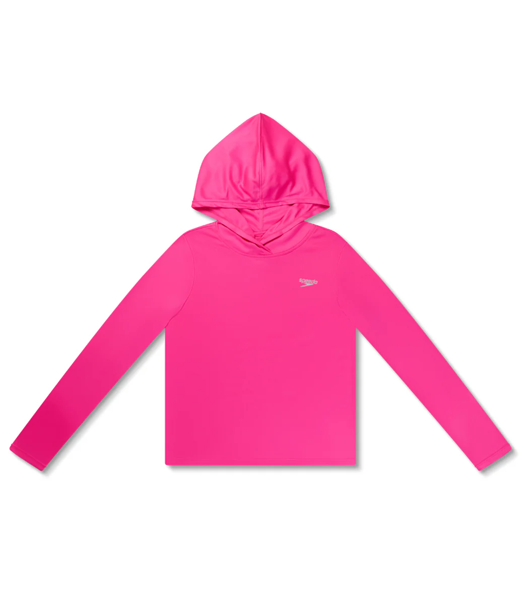 Speedo Girl's Hooded Swim Tee (Little Kid,Big Kid) - Image 26