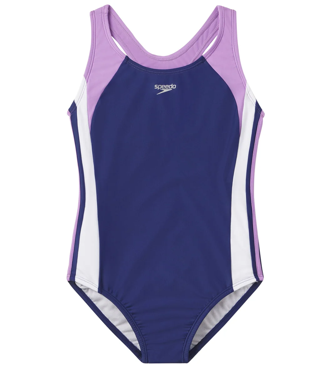 Speedo Girls' Infinity Splice One Piece Swimsuit (Little Kid, Big Kid) - Image 2