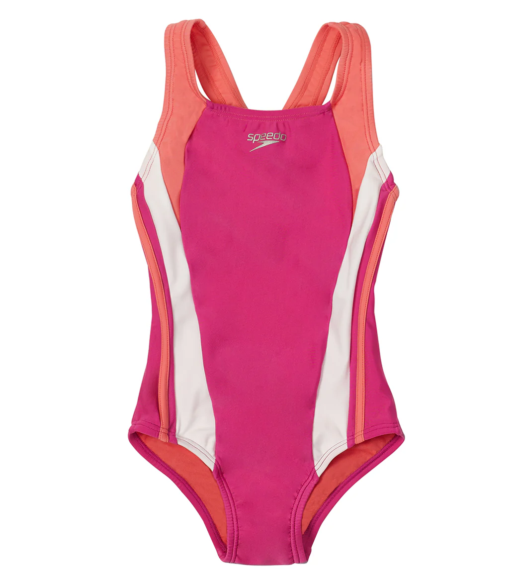 Speedo Girls' Infinity Splice One Piece Swimsuit (Little Kid, Big Kid) - Image 47