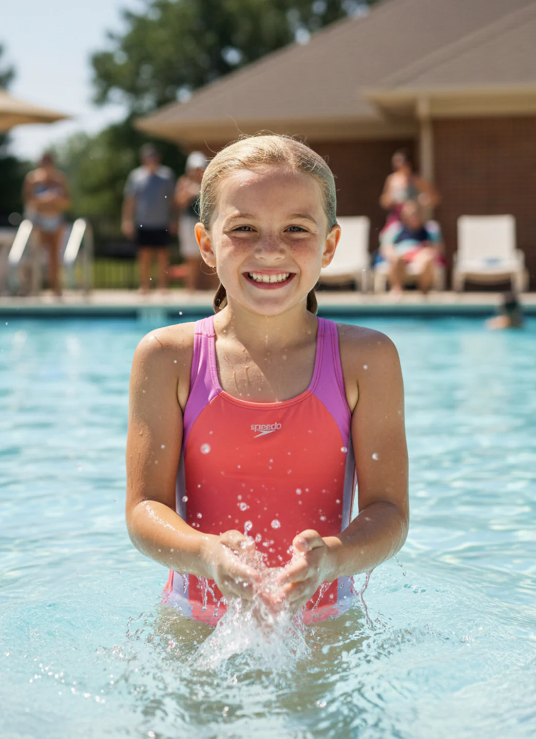Speedo Girls' Infinity Splice One Piece Swimsuit (Little Kid, Big Kid) - Image 54