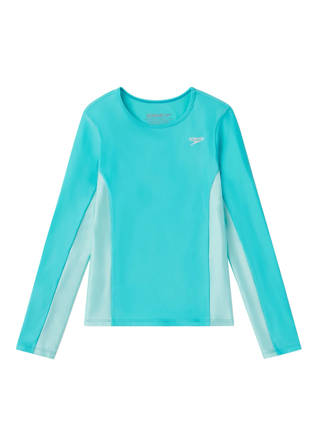 Speedo Girls' Long Sleeve Printed Splice Rash Guard (Little Kid, Big Kid) - Image 17