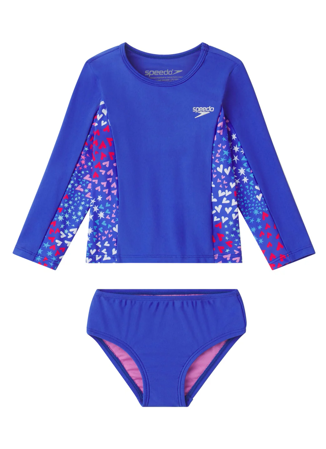 Speedo Girls' Long Sleeve Two Piece Rash Guard Set (Toddler, Little Kid) - Image 16