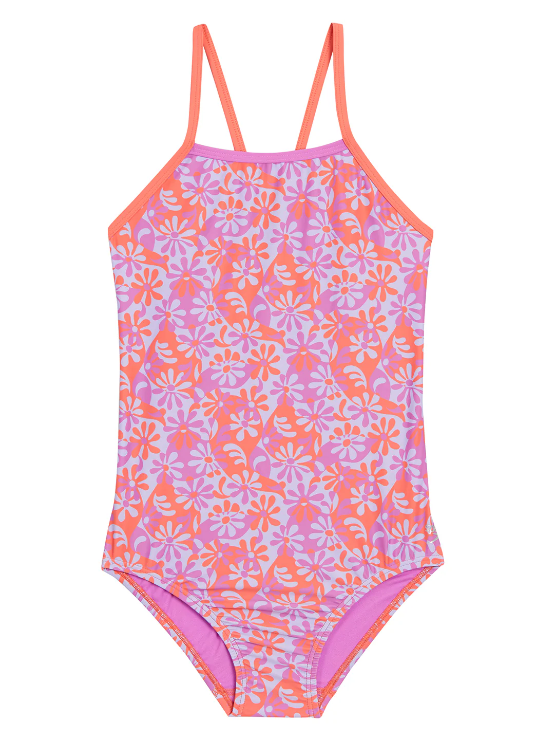 Speedo Girls' Print Propel Back One Piece Swimsuit (Big Kid)