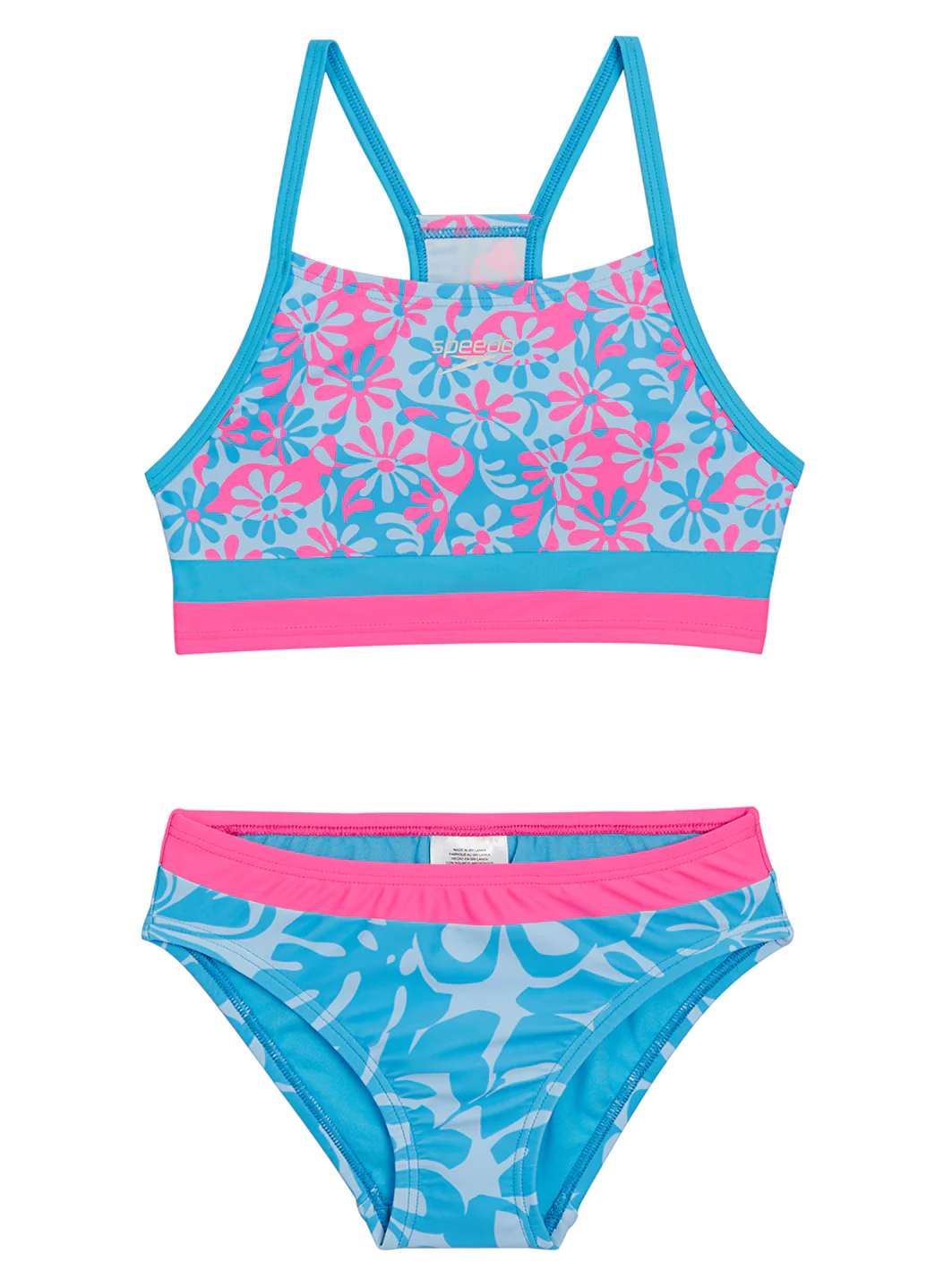 Speedo Girls' Printed Bikini Swimsuit Set (Little Kid, Big Kid) - Image 2