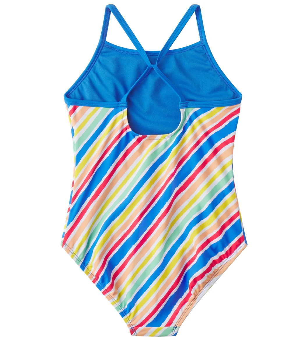 Speedo Girls' Printed Keyhole One Piece Swimsuit (Big Kid) - Image 2